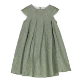 Das Eulengrüne einfarbige Halbarmkleid für Mädchen