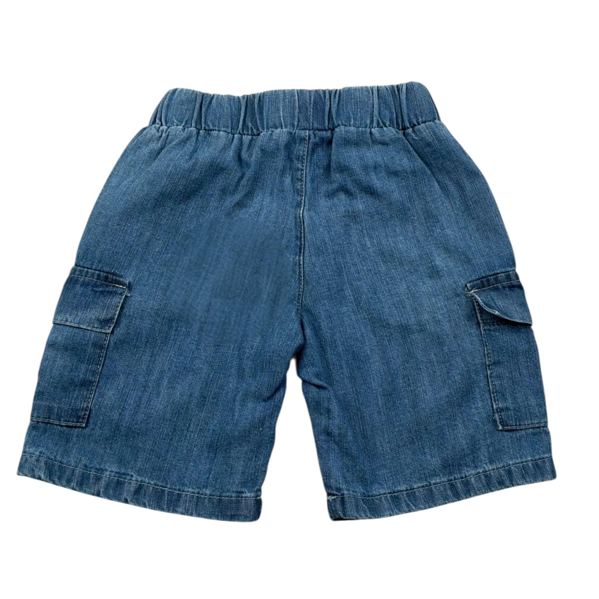 J.O. Milano Bermuda tinta unita In Denim Azzurro per Bambino 574N1 AZZURRO J.O. MILANO 