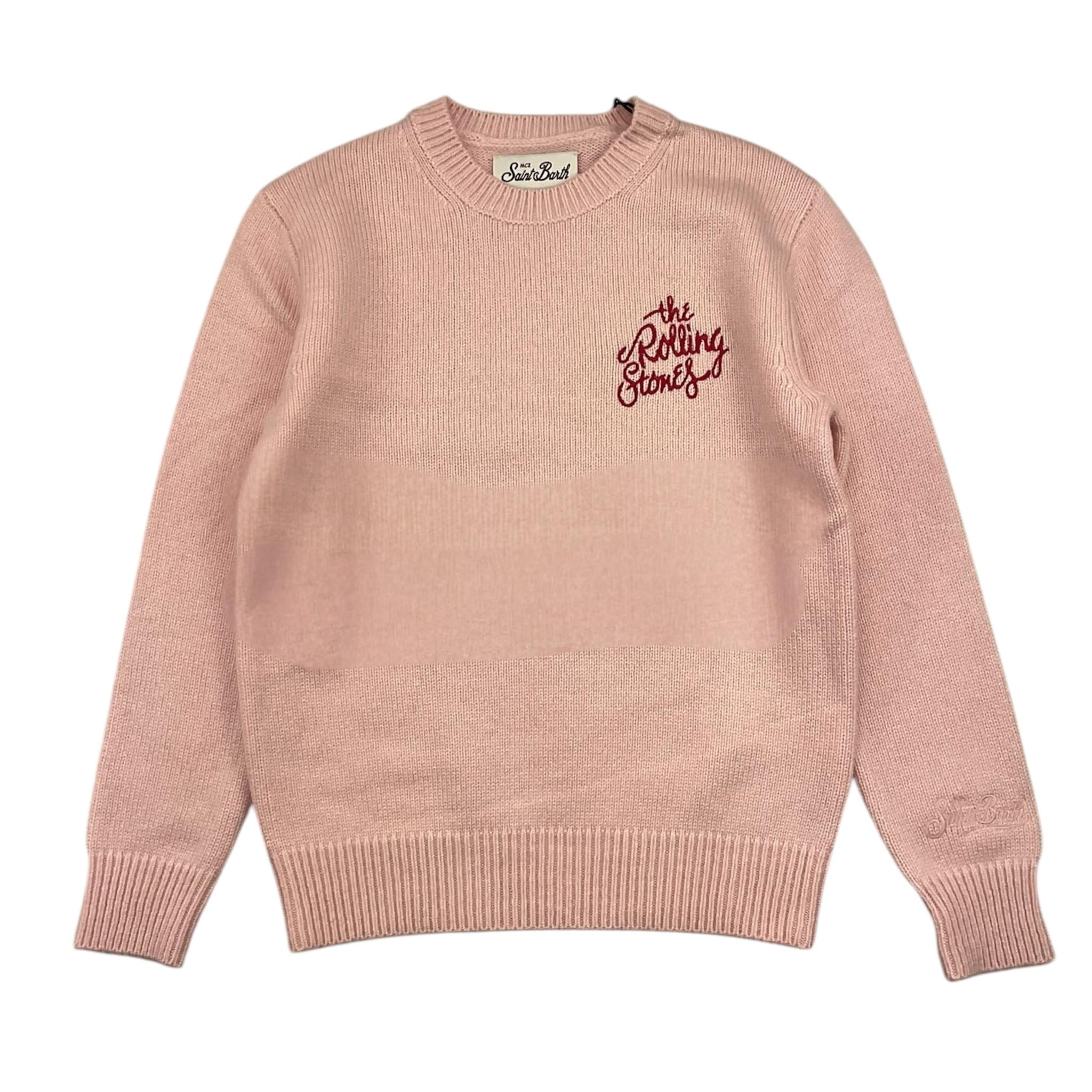 SAINT BARTH maglia girocollo tinta unita con stampa Rosa per Bambina PRICESSS ROSA SAINT BARTH 