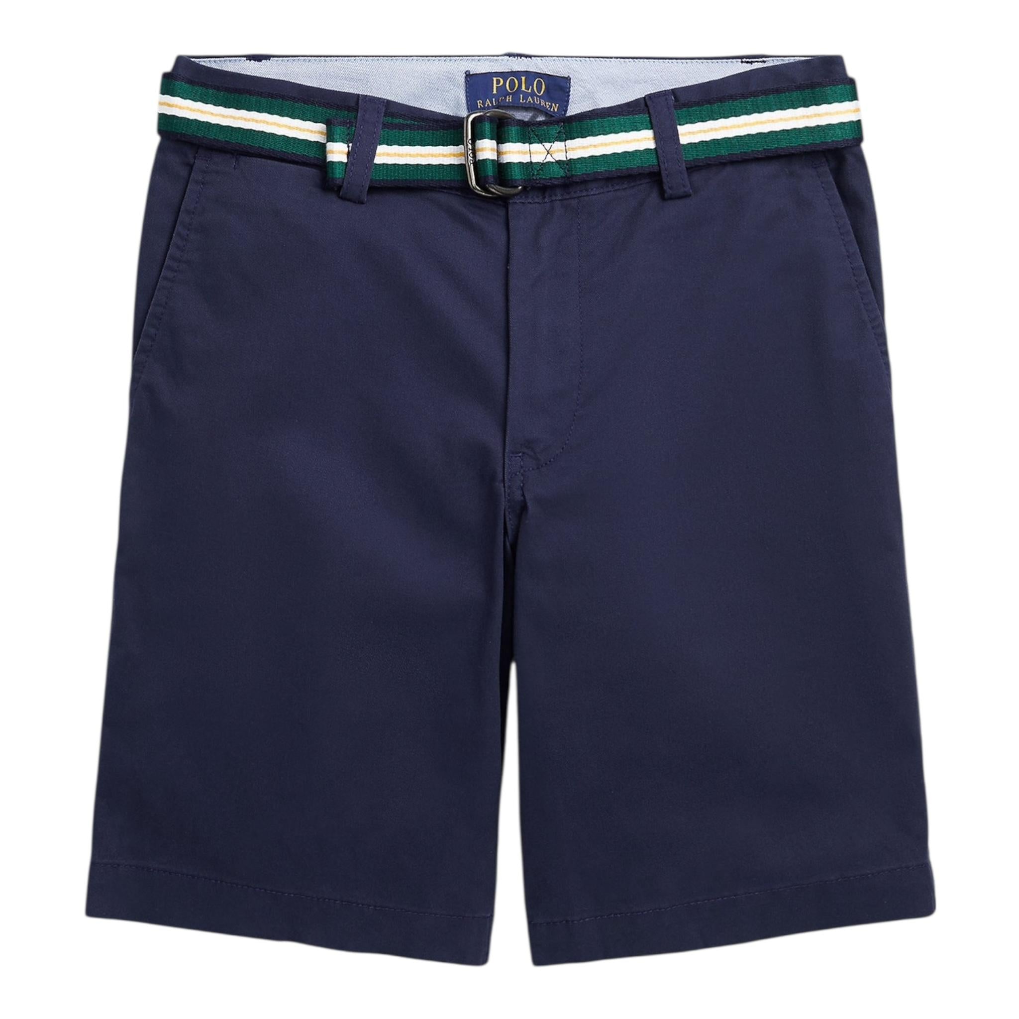 Ralph Lauren Bermuda Tinta Unita con Cinturino per Bambino 323863960003 BLU RALPH LAUREN 