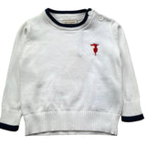 Trussardi Maglia Girocollo Tinta Unita per Neonato TIP26004MA BIANCO TRUSSARDI 