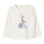 LIU JO shirt girocollo tinta unita con stampa Panna per Bambina KF4066J0088 PANNA LIU JO 