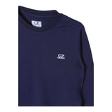 C.P. COMPANY shirt girocollo tint unita con logo Blu per Bambino CMO000 BLU C.P. COMPANY 