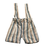 Never Too Bermuda-Shorts mit Hosenträgern, mehrfarbig, gestreiftes Muster für Neugeborene