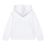 Moschino Felpa Chiusa con Cappuccio Tinta Unita con Stampe per Bambino HUF08T BIANCO MOSCHINO 