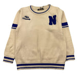 NEVER TOO maglia girocollo tinta unita con ricami in contrasto Panna per Bambino NT2175B PANNA NEVER TOO 