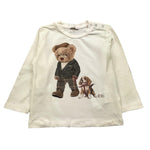 LE BEBE' shirt girocollo tinta unita con stampa orso Panna per Neonato LBB4778 PANNA LE BEBE' 