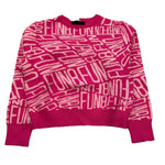 FUN & FUN maglia girocollo tinta unita con stampe in contrasto Fuxia per Bambina FNBSW15587 FUXIA FUN & FUN 