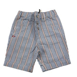 Daniele Alessandrini – Einfarbige Bermuda-Shorts mit weißem Streifenmuster für Neugeborene