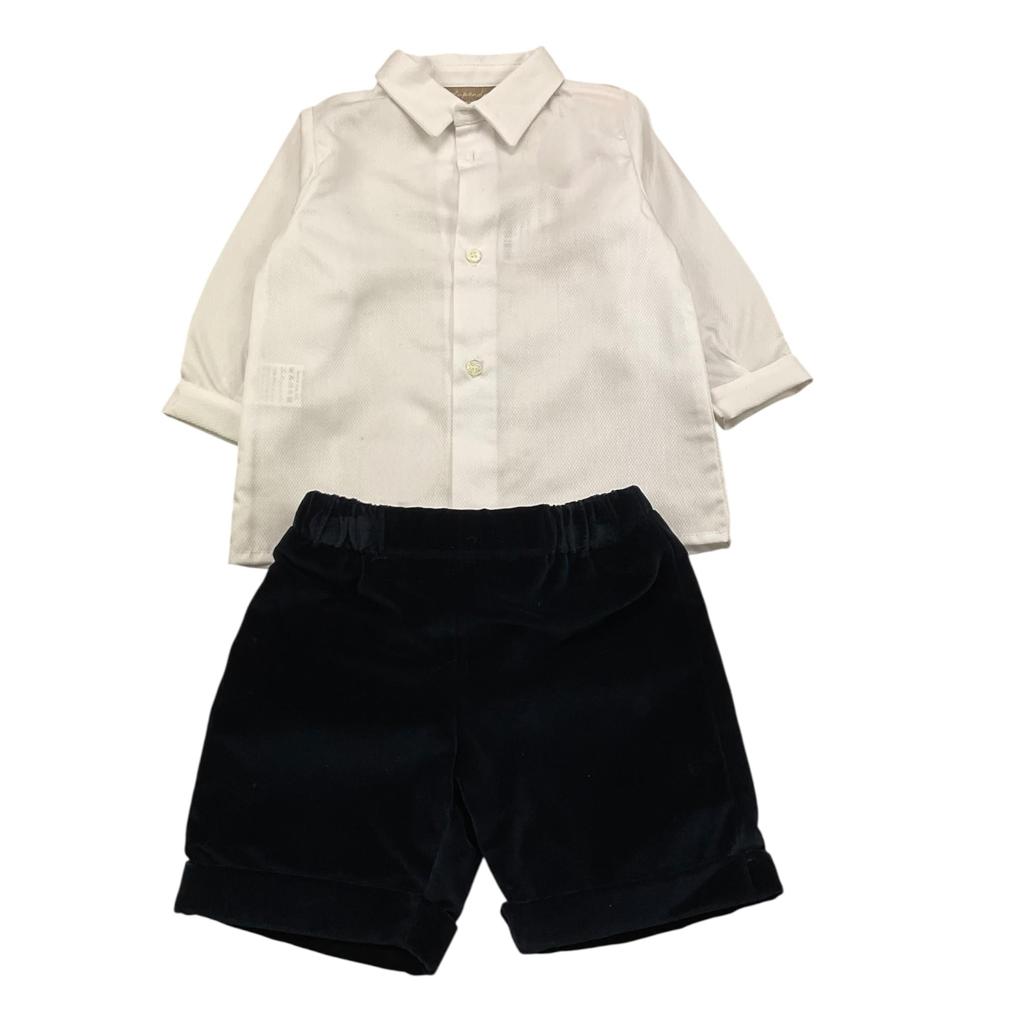 LA STUPENDERIA completo 2 pezzi camicia-bermuda Bianco per Neonato CCCT27 BIANCO LA STUPENDERIA 