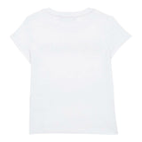 Balmain Einfarbiges T-Shirt mit Rundhalsausschnitt und Glitzer-Print in Weiß für Mädchen