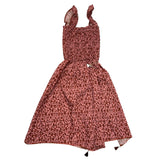 Cotazur Einfarbiges ärmelloses Kleid mit gepunktetem Muster in Rosa für Mädchen