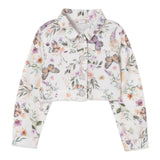 Liu Jo Giubbino Tinta Unita Stampa Fantasia Floreale per Neonata KA5059X BIANCO LIU JO 