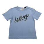 Iceberg T-Shirt Girocollo Tinta Unita con Logo per Neonato TSICE5101BX AZZURRO ICEBERG 