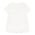 Dou Dou Abito Girocollo Tinta Unita con Applicazioni per Bambina DW1A91X PANNA DOU DOU 