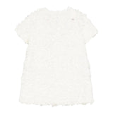 Dou Dou Abito Girocollo Tinta Unita con Applicazioni per Bambina DW1A91X PANNA DOU DOU 