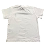 Cesare Paciotti Rundhals-T-Shirt einfarbig mit Kontrastdruck weiß für Neugeborene