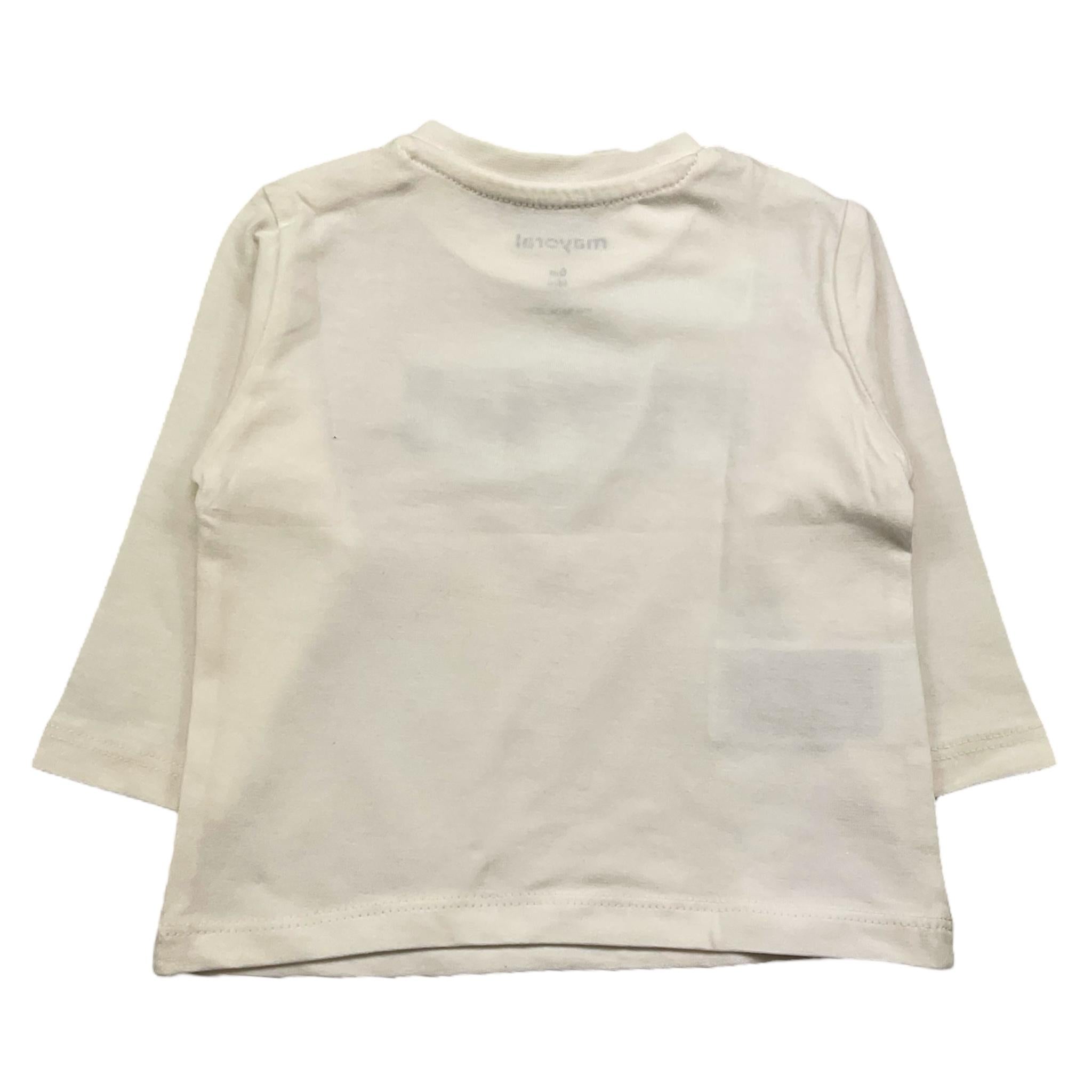 MAYORAL shrit girocollo tinta unita con stampa in contrasto Bianco per Neonato 108NX BIANCO MAYORAL 
