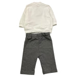 LE BEBE' completo 2 pezzi shirt-pantalone bicolore Bianco/grigio per Neonato LBB5120 BIANCO/GRIGIO LE BEBE' 