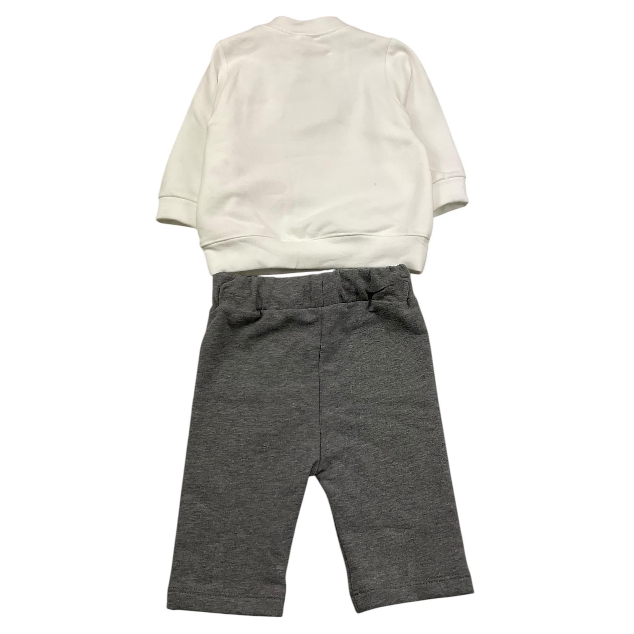LE BEBE' completo 2 pezzi shirt-pantalone bicolore Bianco/grigio per Neonato LBB5120 BIANCO/GRIGIO LE BEBE' 