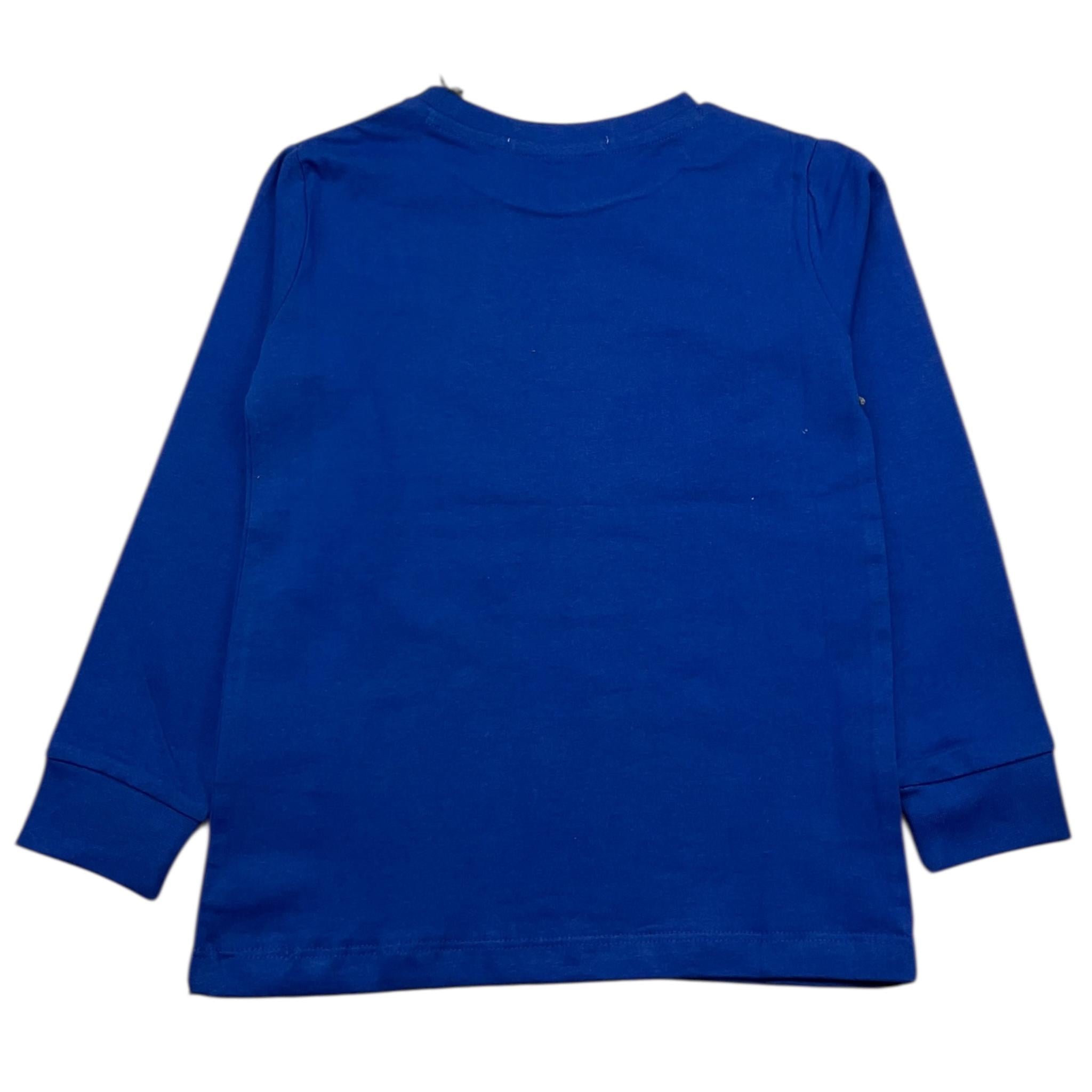 CESARE PACIOTTI shirt girocollo tinta unita con stampa in contrasto Blu per Bambino TSP5315B BLU CESARE PACIOTTI 
