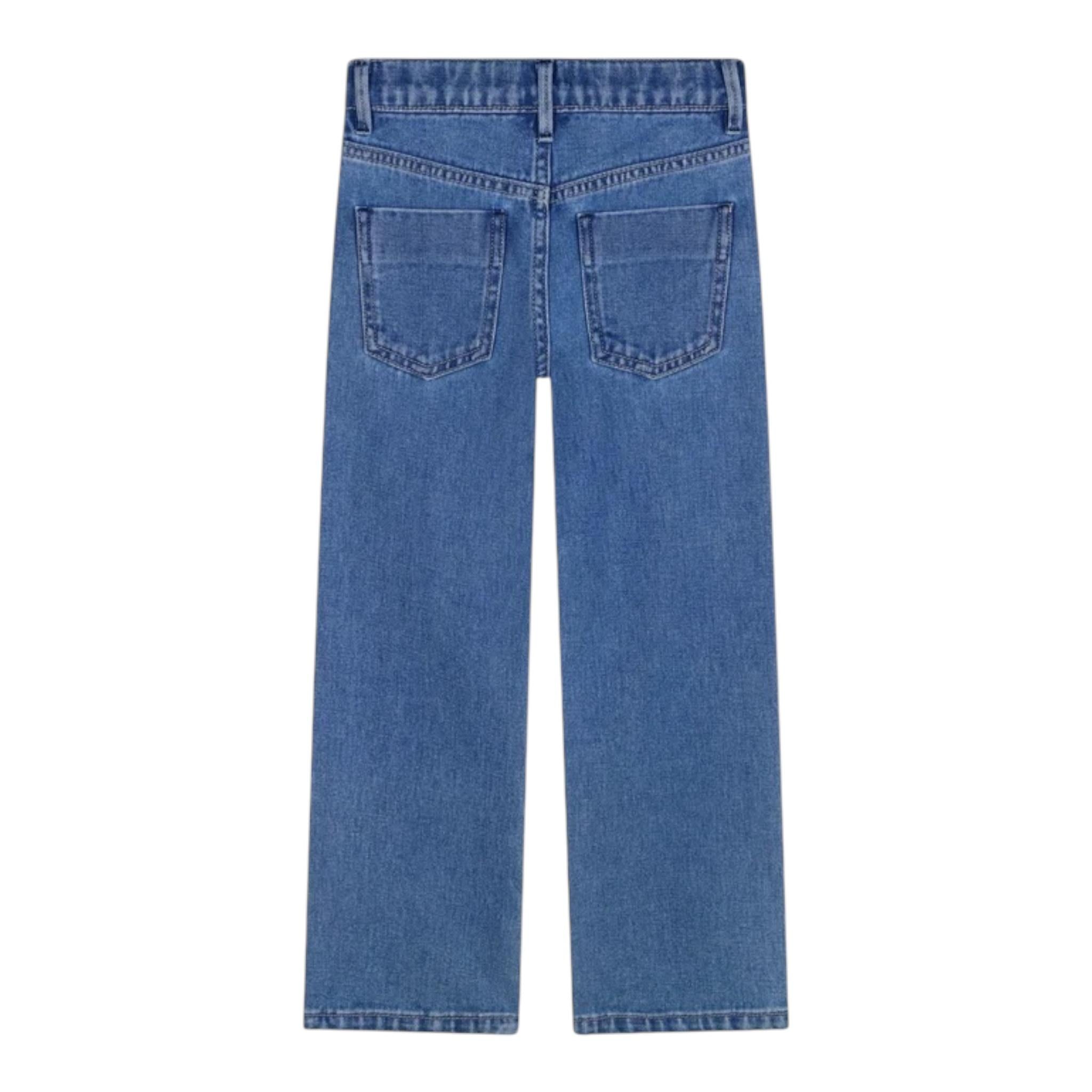 BillIEBLUSH jeans tinta unita con stampa e girovita regolabile Blu per Bambina U20451 BLU BillIEBLUSH 