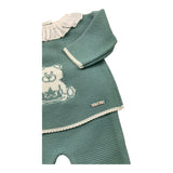 VALENTINA BEBES completo 3 pezzi maglia-ghettina-cappello Verde per Neonata HOW27 VERDE VALENTINA BEBES 