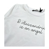 Daniele Alessandrini Shirt Girocollo Tinta Unita con Logo per Bambino 1291M00072 BIANCO DANIELE ALESSANDRINI 
