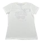 Please T-Shirt tinta unita con Stampa Bianco per Bambina MBD1030G72 BIANCO PLEASE 