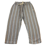 Petit Indi Pantalone Tinta Unita con Fantasia A Righe per Bambino SS25BK8229 BLU PETIT INDI 