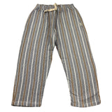 Petit Indi Pantalone Tinta Unita con Fantasia A Righe per Bambino SS25BK8229 BLU PETIT INDI 