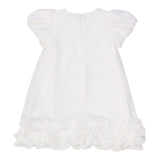 Liu Jo Einfarbiges Kleid mit weißen Rüschen für Baby Mädchen