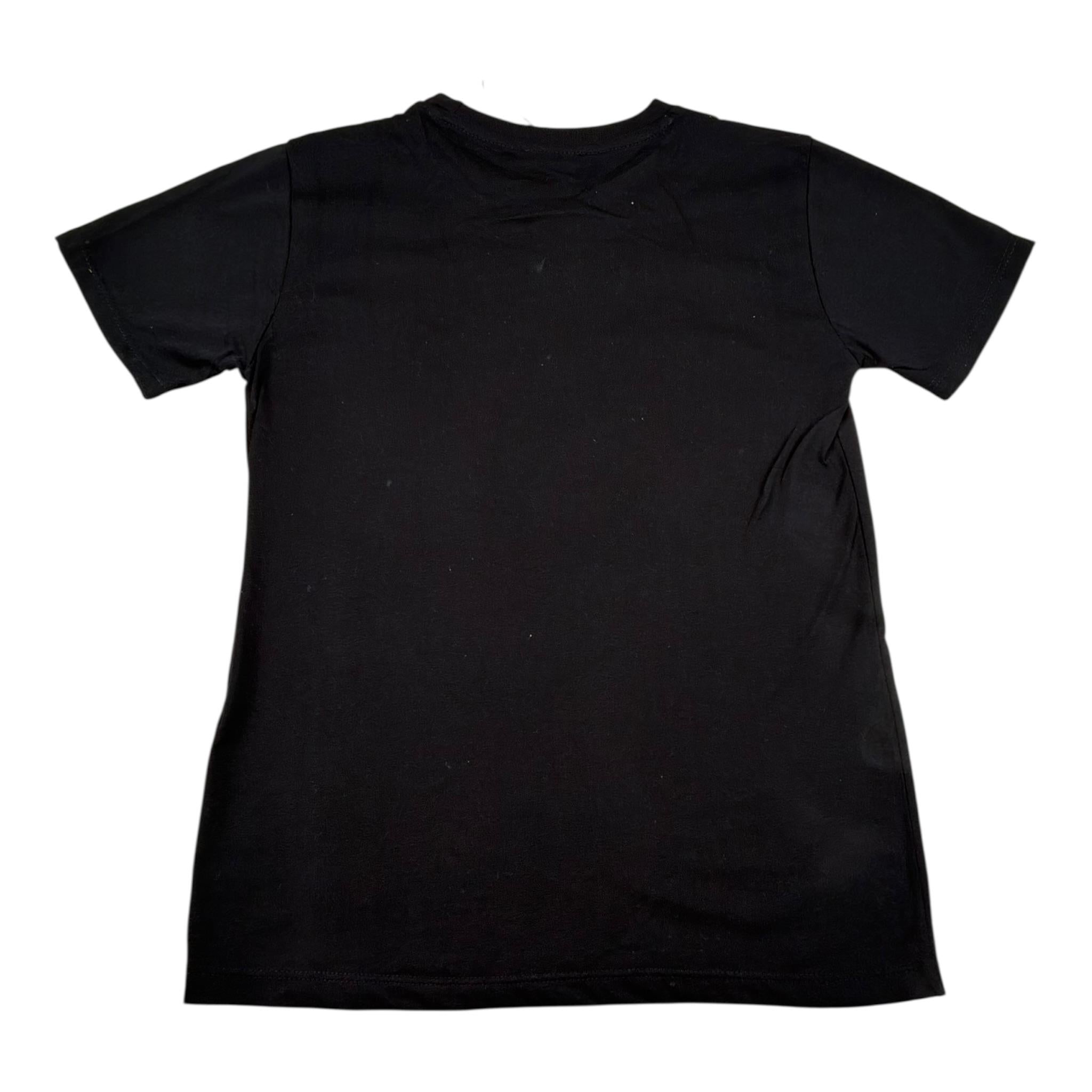 Never Too T-Shirt Girocollo tinta unita con Stampa Nero per Bambino NT2304R NERO NEVER TOO 