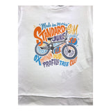 Please T-Shirt Rundhals Einfarbig mit Kontrastärmeln Weiß für Neugeborene