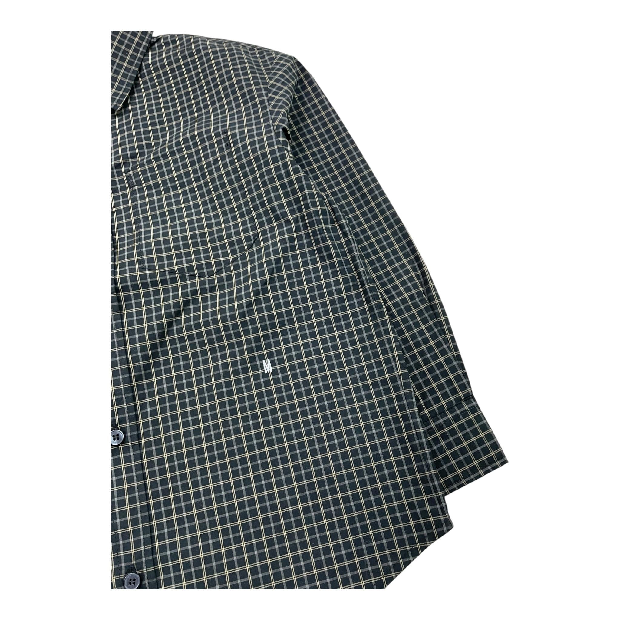 MOSCHINO camicia tinta unita con fantasia a quadretti Nero per Bambino HMC01K NERO MOSCHINO 