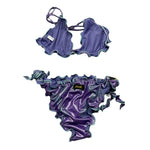 F**K Costume 2 Pezzi Tinta Unita Triangolo-Slip per Bambina FK219329 VIOLA F**K 