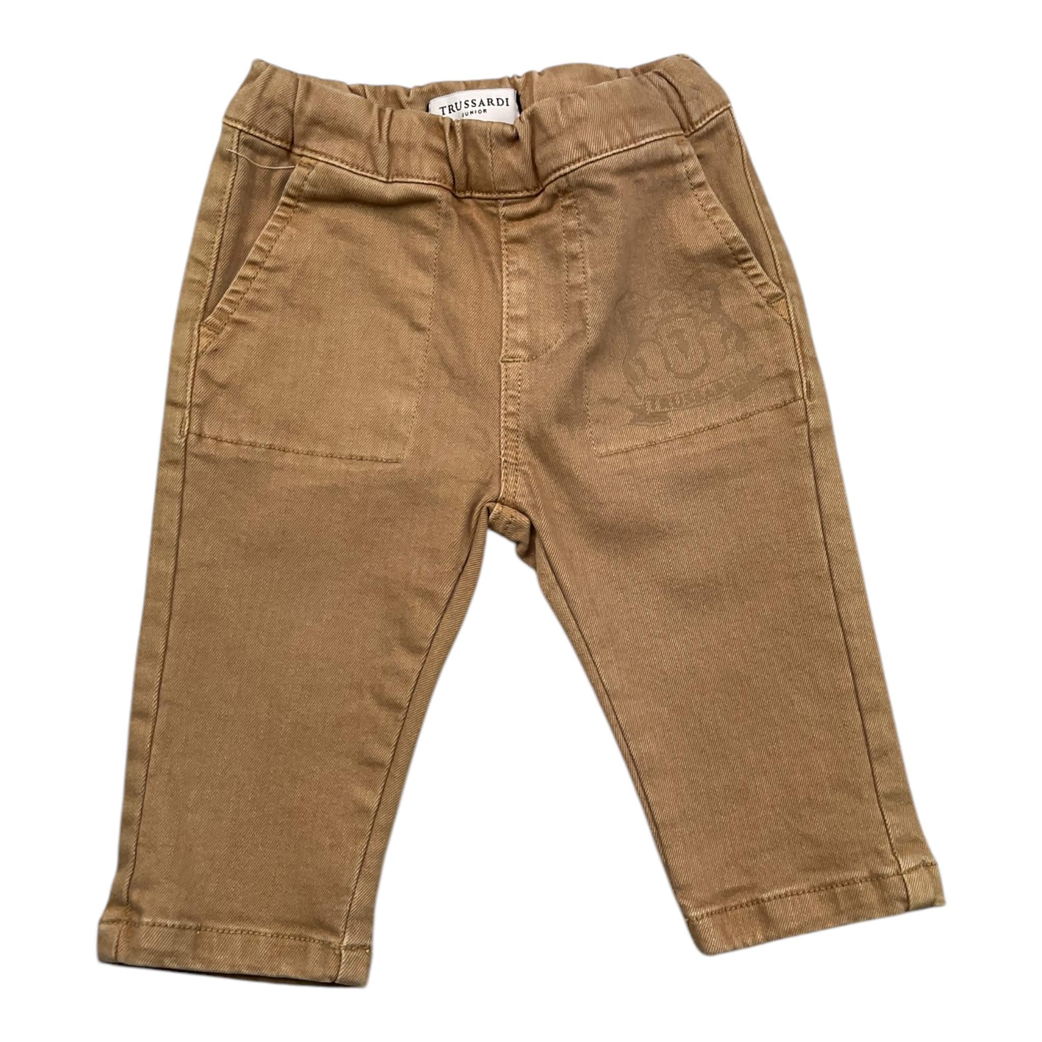 TRUSSARDI pantalone tinta unita con elastico in vita Beige per Neonato TIA25153 BEIGE TRUSSARDI 