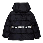 DSQUARED2 giubbino tinta unita con zip e cappuccio Nero per Bambina DQ2439 NERO DSQUARED2 
