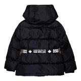 DSQUARED2 giubbino tinta unita con zip e cappuccio Nero per Bambina DQ2439 NERO DSQUARED2 