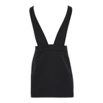 MOSCHINO salopette tinta unita con bottoni Nero per Bambina HDJ03G NERO MOSCHINO 