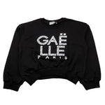 GAELLE felpa chiusa girocollo tinta unita cn stampa logo Nero per Bambina 2741F00318 NERO GAELLE 