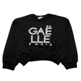 GAELLE felpa chiusa girocollo tinta unita cn stampa logo Nero per Bambina 2741F00318 NERO GAELLE 