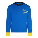 SAINT BARTH maglia girocollo tinta unita con stampa Cobalto per Bambino DOU001020 COBALTO SAINT BARTH 