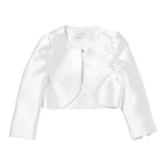 Monnalisa Coprispalle Tinta Unita con Bottoni Brillantini per Bambina 71C110 BIANCO MONNALISA 