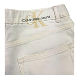 Calvin Klein Einfarbiger Jeansrock Creme für Mädchen