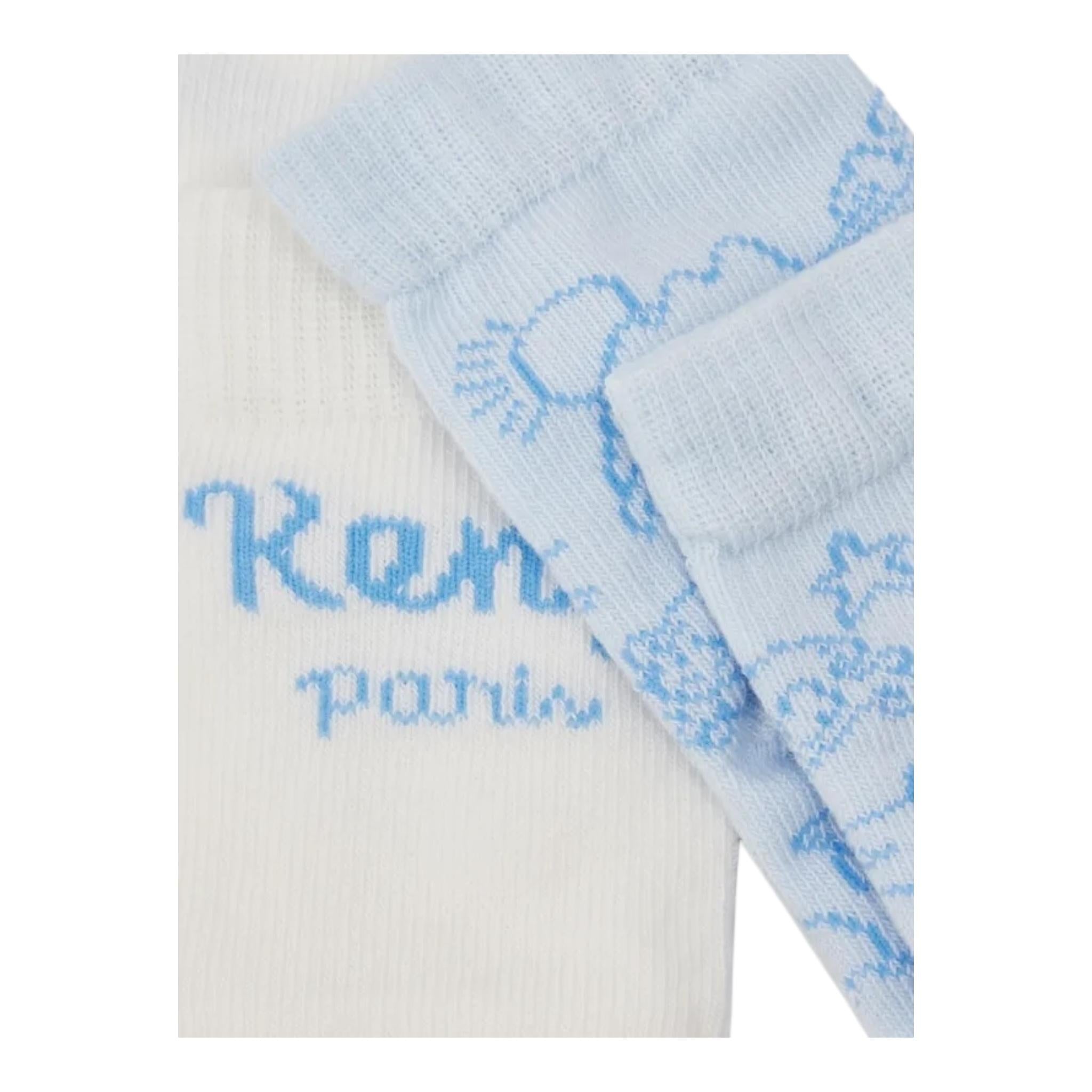 KENZO set calzini bicolore Bianco/azzurro per Neonato K60593 BIANCO/AZZURRO KENZO 