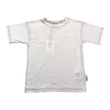 Bern Rundhals T-Shirt Einfarbig mit Kontrastdruck Weiß für Jungen