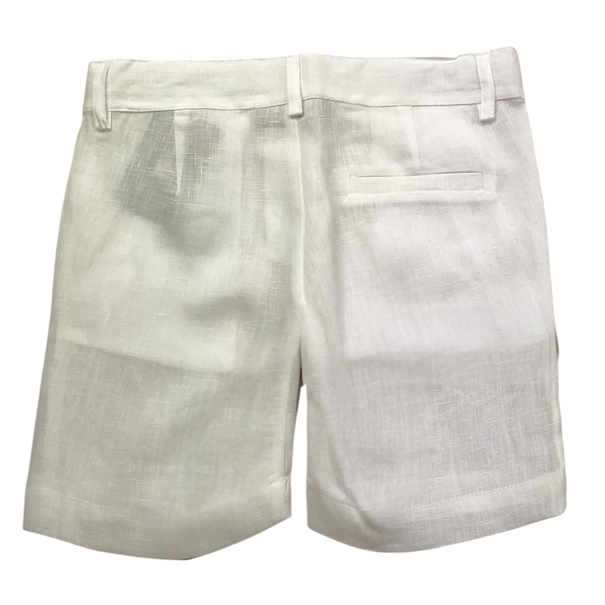 Little Bear Bermuda Tinta Unita con Girovita Regolabile per Bambino 8229J BIANCO LITTLE BEAR 