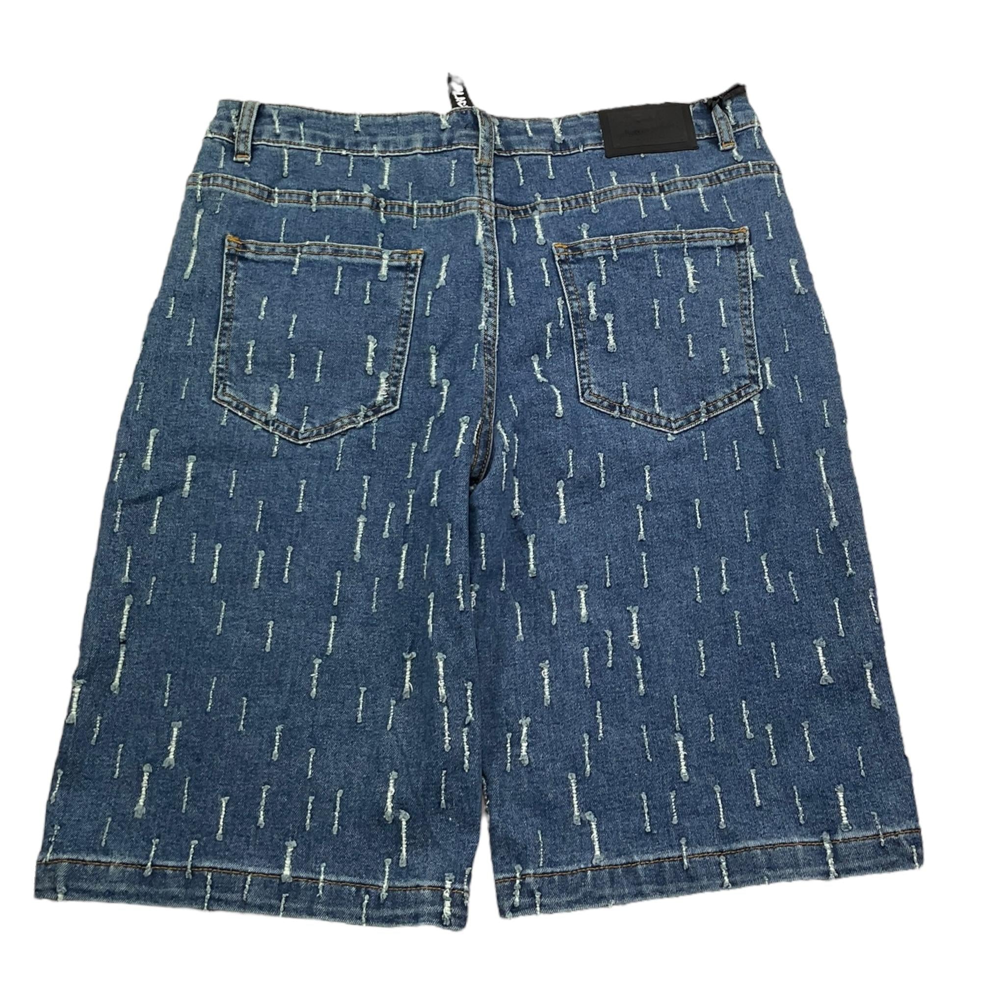 Daniele Alessandrini Bermuda In Denim Tinta Unita con Strappi per Bambino 1236SD00256 BLU DANIELE ALESSANDRINI 