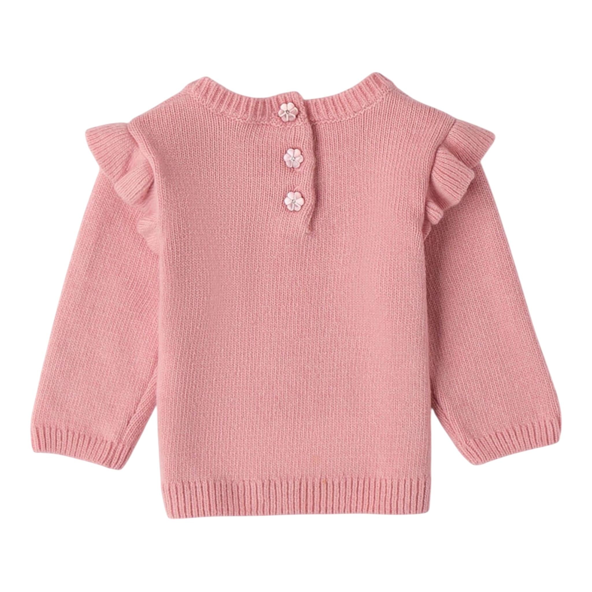 MINI BANDA maglia girocollo tinta unita con fiocco Rosa per Neonata 3A744XX ROSA MINI BANDA 